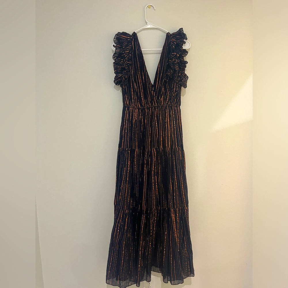 Navy and copper Ulla Johnson dress